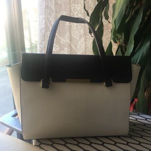 Black and white tote bag